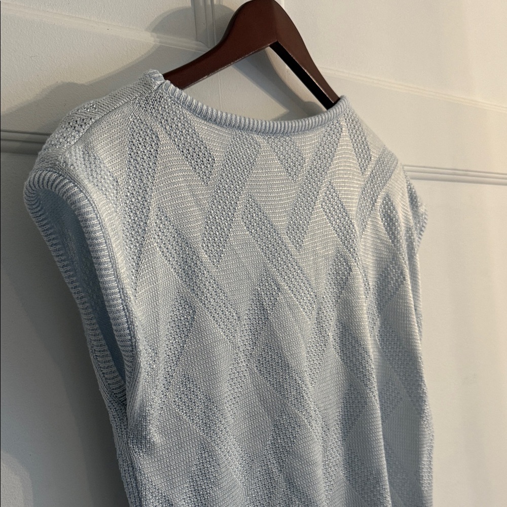 Sleeveless Knit Tank Top in Light Blue - Classic Women's Vest